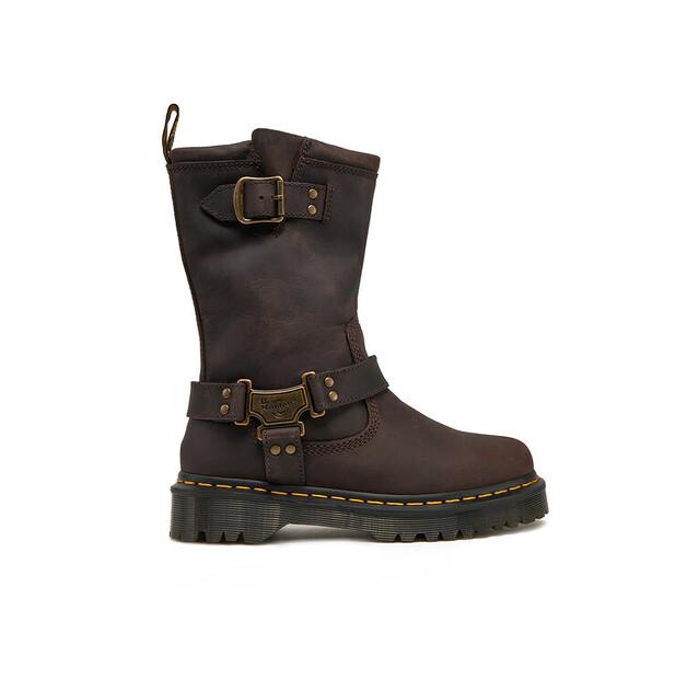 

Высокие кожаные байкерские ботинки Dr. Martens Anistone 31901201, коричневые EU 37