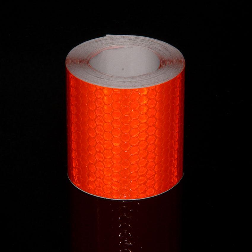 

5 см*5 м светоотражающая лента для автомобиля, предупреждение о безопасности, украшение автомобиля, оранжевая наклейка, защитная пленка для светоотражающей полосы, наклейки для автомобилей, мотоциклов оранжевый