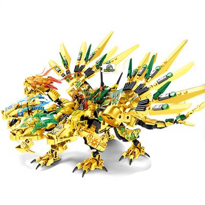 Řada 4v1 Zlatý tmavý netopýr Pterodaktyl Dragon Sezóna 15 stavebních bloků Sady klasických modelů Kostky Dětské sady