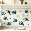Watercolor Fruit Wall Stickers Blueberry Decals, Peel And Stick Fruits Stickers, Removable Boho Home Decor Art for Baby Nursery, Kids Bedroom, Living