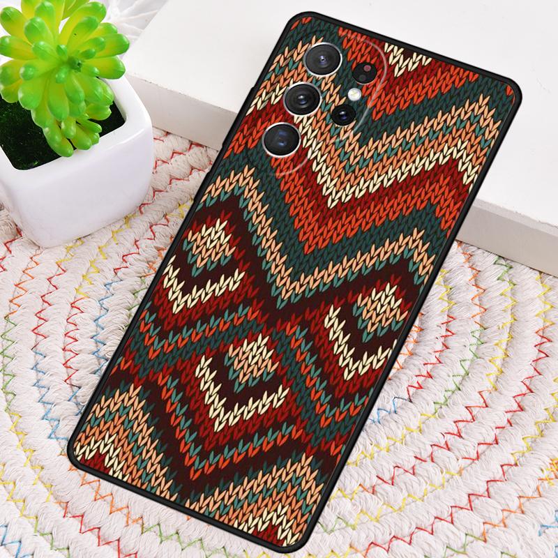 Sewing Knitting Crochet TPU Phone Case For Samsung Galaxy note 10 pro S26 S25 S24 S23 S22 Ultra Plus S21 FE S20 Shockproof Cover