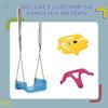 3 in 1 Detachable Kids Swing Seat with Seatbelt. Adjustable Rope for Indoor. Outdoor. Light Blue