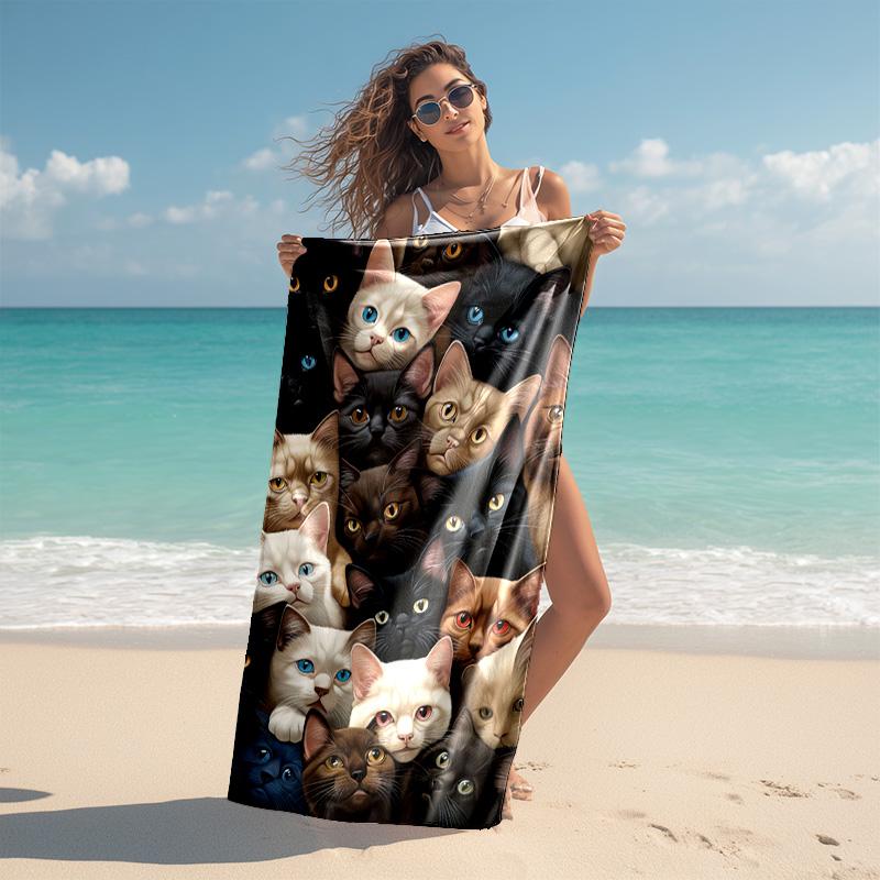 Wild Bears Mountain Forest Soft Beach Towel Outdoor Camping Vacation Swimming Beach Towel Outdoor Absorbent Bath Towel Blanket A6