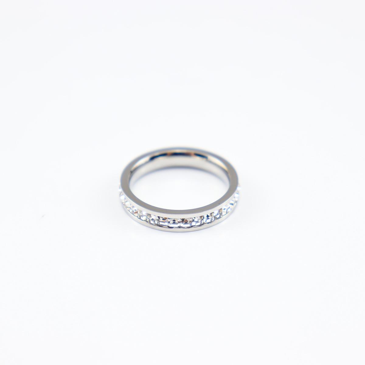 

Модное титановое стальное цыганское звездное цирконовое квадратное бриллиантовое парное кольцо, персонализированное ювелирное изделие из нержавеющей стали из настоящего золота No. 7