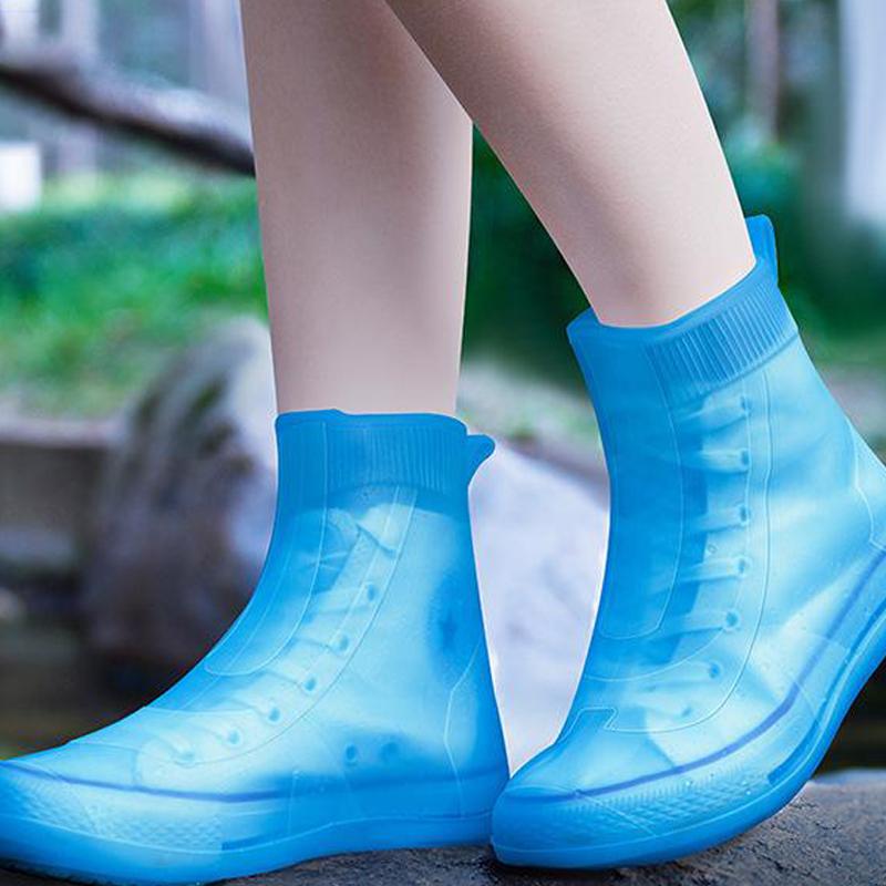 Waterproof Shoe Covers Anti Slip Silicone Rainproof Shoe Covers Reusable Female Male Shoe Covers For Outdoor Wear