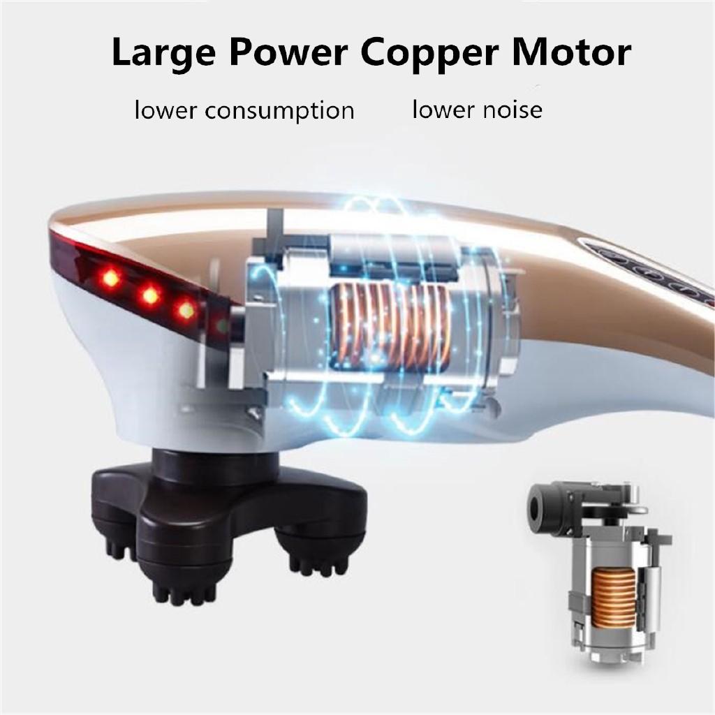 Handheld Electric Vibrating Neck Back Massager Relax Body Warm Moxibustion Nursing Device Multifunctiona Hammer Massager