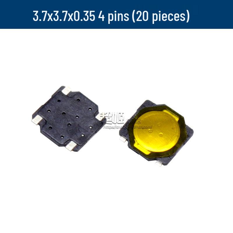 Membrane Light Touch Switch: 4-Pin Potentiometer, 4x4x0.8mm, 4.5x4.5x0.55mm, 4.8x4.8x0.5mm