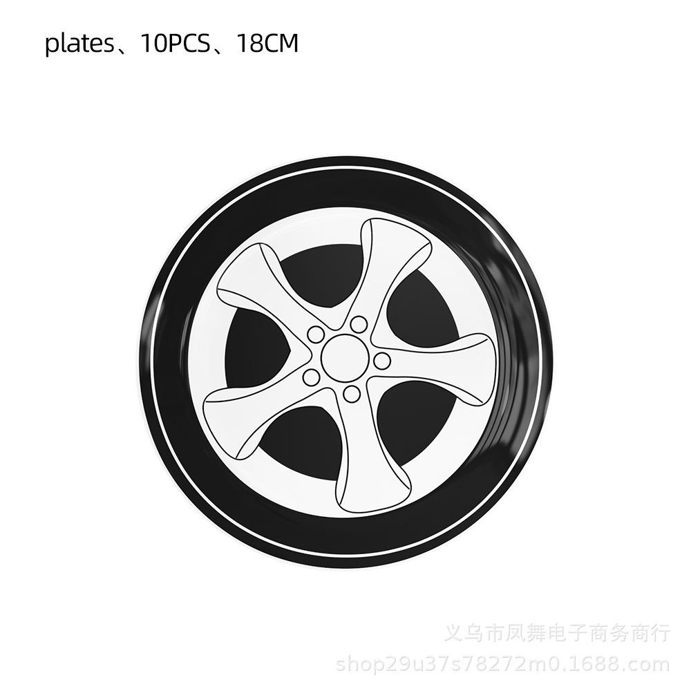 Racing Theme Party Supplies Sports Cars Party Decorations Paper Plates Tablecloths Paper Cups Banners Balloons Atmosphere Decorations Supplies