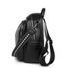 Leather Backpack Women's Zipper Bag Small Backpack