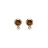 Maillard gold stud earrings women's autumn and winter retro Hong Kong style temperament earrings niche design high-end light luxury earrings