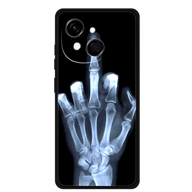 Black Silicone Case For Tecno Spark 40C Cases Wolf Luxury Protective Soft Back Cover For Tecno Pop 9 4G Case 6.67" Animal Fundas