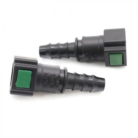 Fuel Line Hose Pipe Quick Release Female Connector 7.89mm ID8 10x8 180° 2PCS
