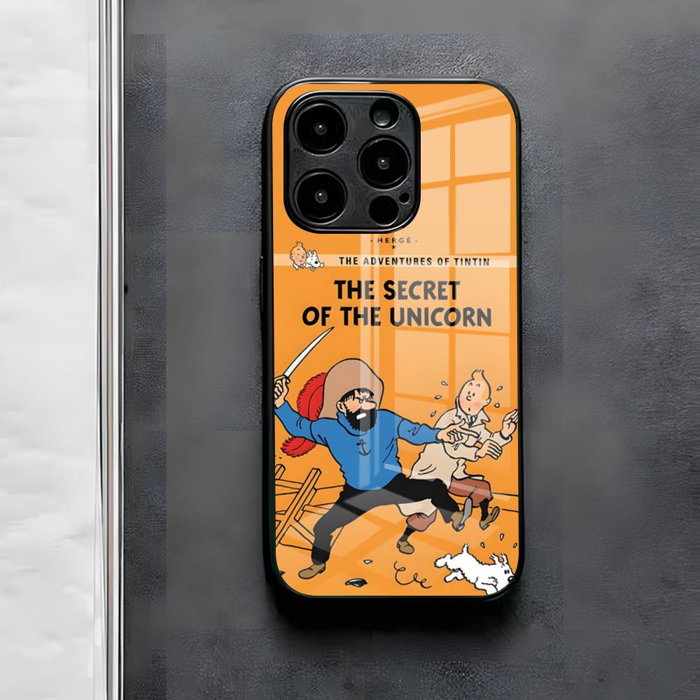 The Adventures Of T-TintinS Phone Case For IPhone 17 Air 16 E Pro Max 15 14 13 Mini 12 Pro 11 Max Plus Black Glass Cover
