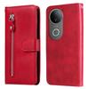 For vivo S20 5G Case Zipper Wallet Calf Texture PU Leather Phone Cover