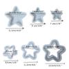 3Pcs Hollow Out Star Molds, Star Shaped Silicone Molds