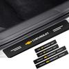 4Pcs Car Logo Door Sill Welcome Pedal Sticker For Cruze TRAX Aveo Lova Sail EPICA Captiva Malibu Volt Camaro Cobalt