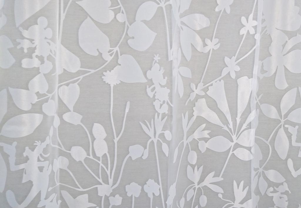 Suminoe Disney Mickey Mouse Carnival Voile Sheer 1 100 x 133 W Ready-Made Curtains, Panel, cm, 323-74240