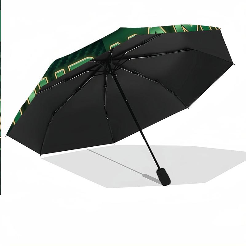 8 Rib Auto Folding Umbrella Hibernian FC Print Custom Name Text Portable Rain Gear