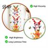 Cute Cartoon Wall Stickers Watercolor Christmas Stack?Up Characters Stickers, Removable Self?Adhesive Door Decorative Holiday Murals Sticker,