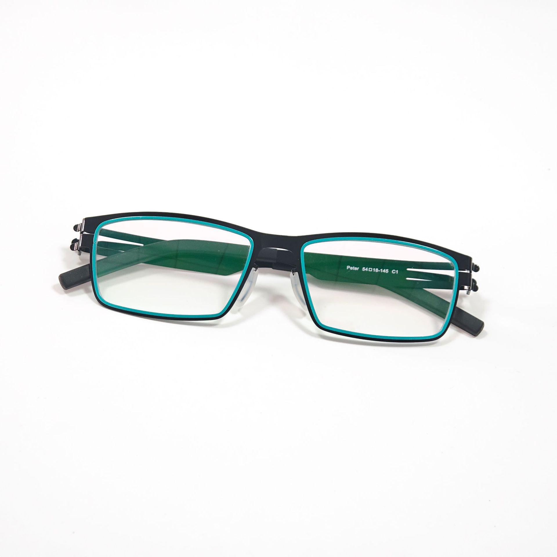 Retro Large Frame Metal Glasses for Men - Stylish and Trendy чёрный