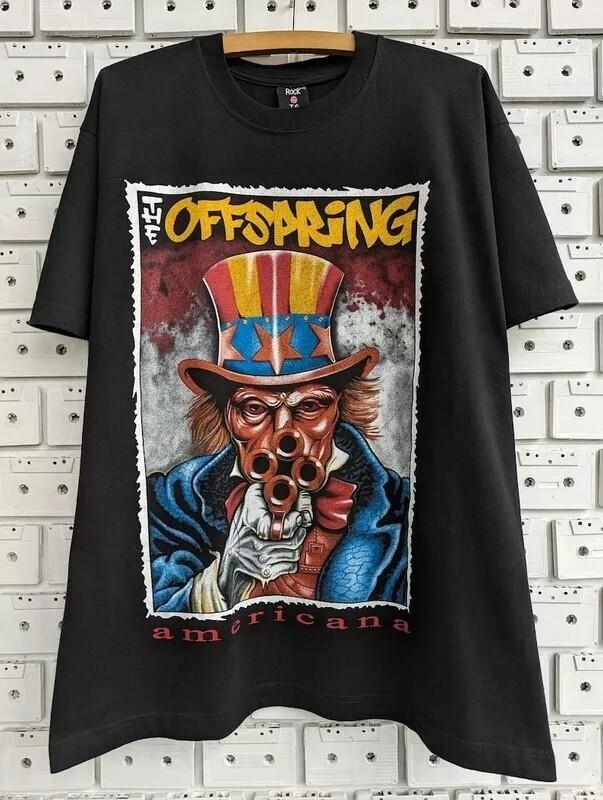 00s The Offspring Americana T-shirt Hardcord Band Black Tee S-5XL Unisex T-Shirt S