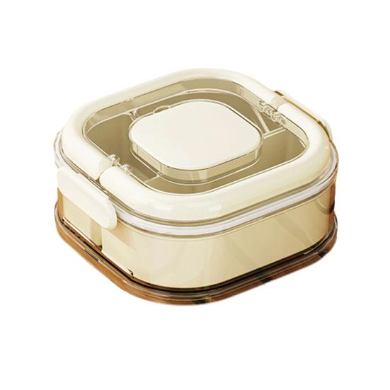 Fruit Storage Box Leak-Proof Sealed Multi-layer Food Container with Partition And Top Storage Portable Lunchbox for Kitchen Outdoor Camping