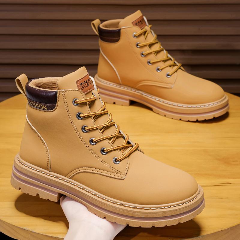 

Men s Black Hiking Boots Outdoor Green Yellow Climbing Boots Desert Boots Plus Size EU: 48 жёлтый