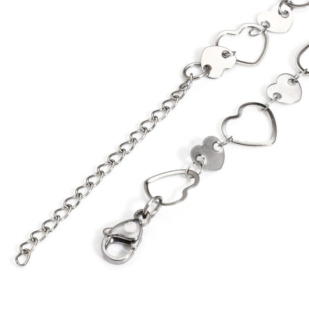 1 Piece 304 Stainless Steel Handmade Link Chain Anklet For Women Silver Color Leg Chain Foot Ankle Bracelets Jewelry Gift