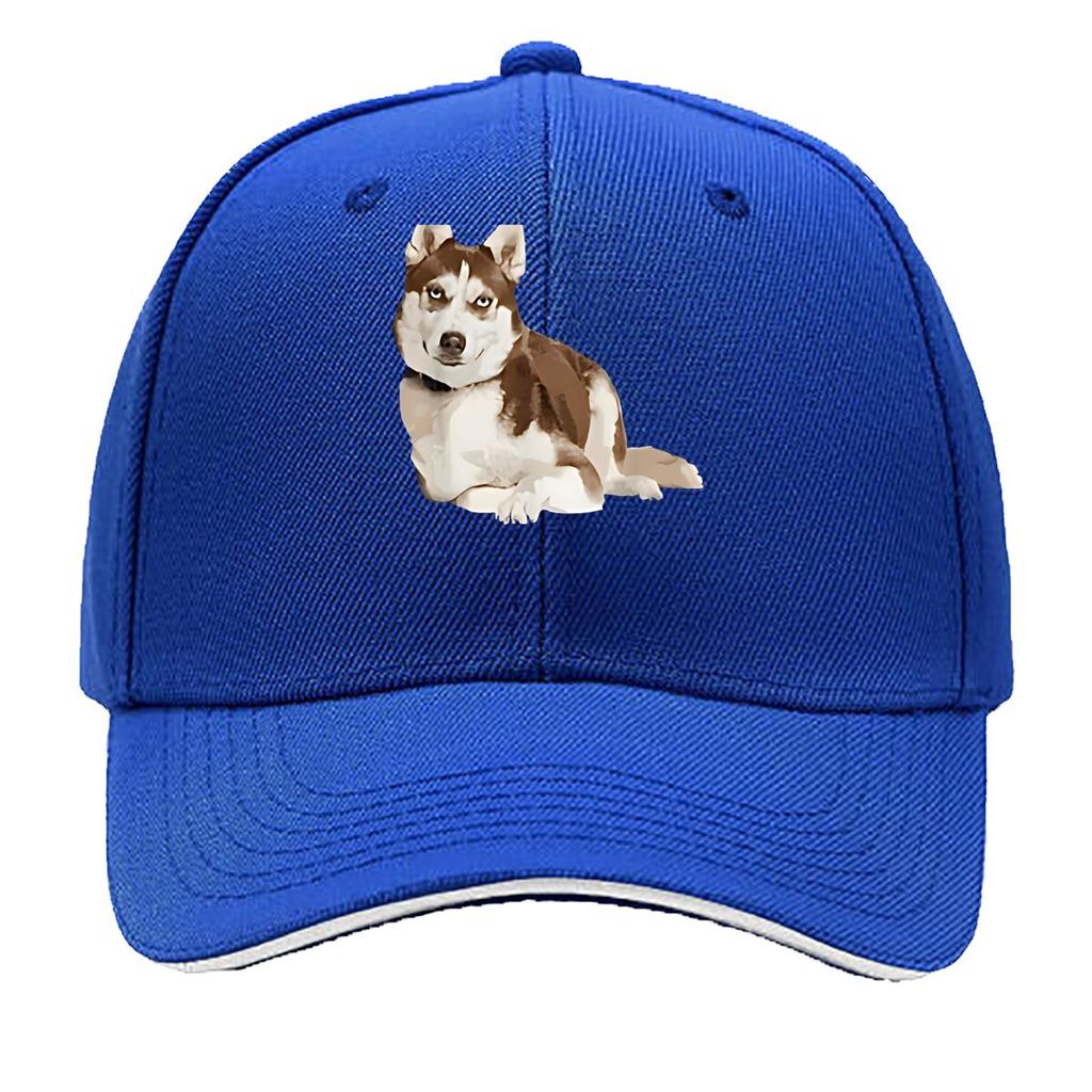 Vibrant Husky Art Print Home Decor Hip Hop hat Fashion Outdoor Sports Sandwich Baseball Cap