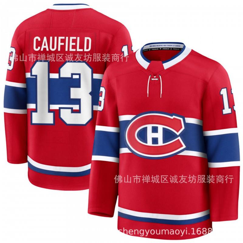 Embroidered Ice Hockey Jersey Men Team Sports Cotton Blend All S-XXXL