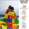 1pc Building Blocks Pattern Blanket, Lightweight Flannel Throw Blanket For Sofa, Bed, Travel, Camping, Living Room, Office, Couch, Chair, And Bed