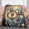 1PC Custom Name Nautical Adventure Map flannel blanket versatile,all-season throw suitable for the living room,bedroom,camping,travel,and gift