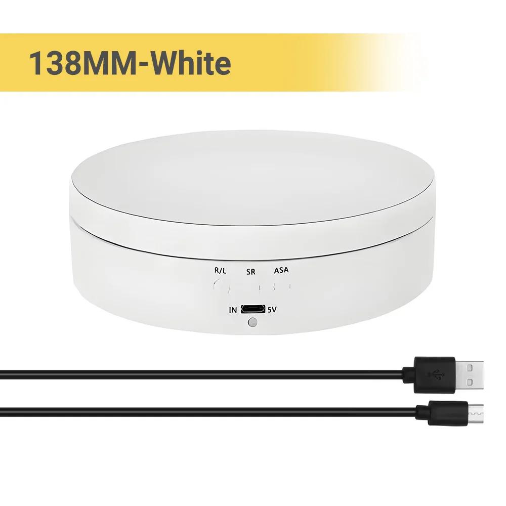 Multipurpose Rotating Turntable 360° Motorized Display Stand with 3 Speed Modes for Product Photography Jewelry & Model Display