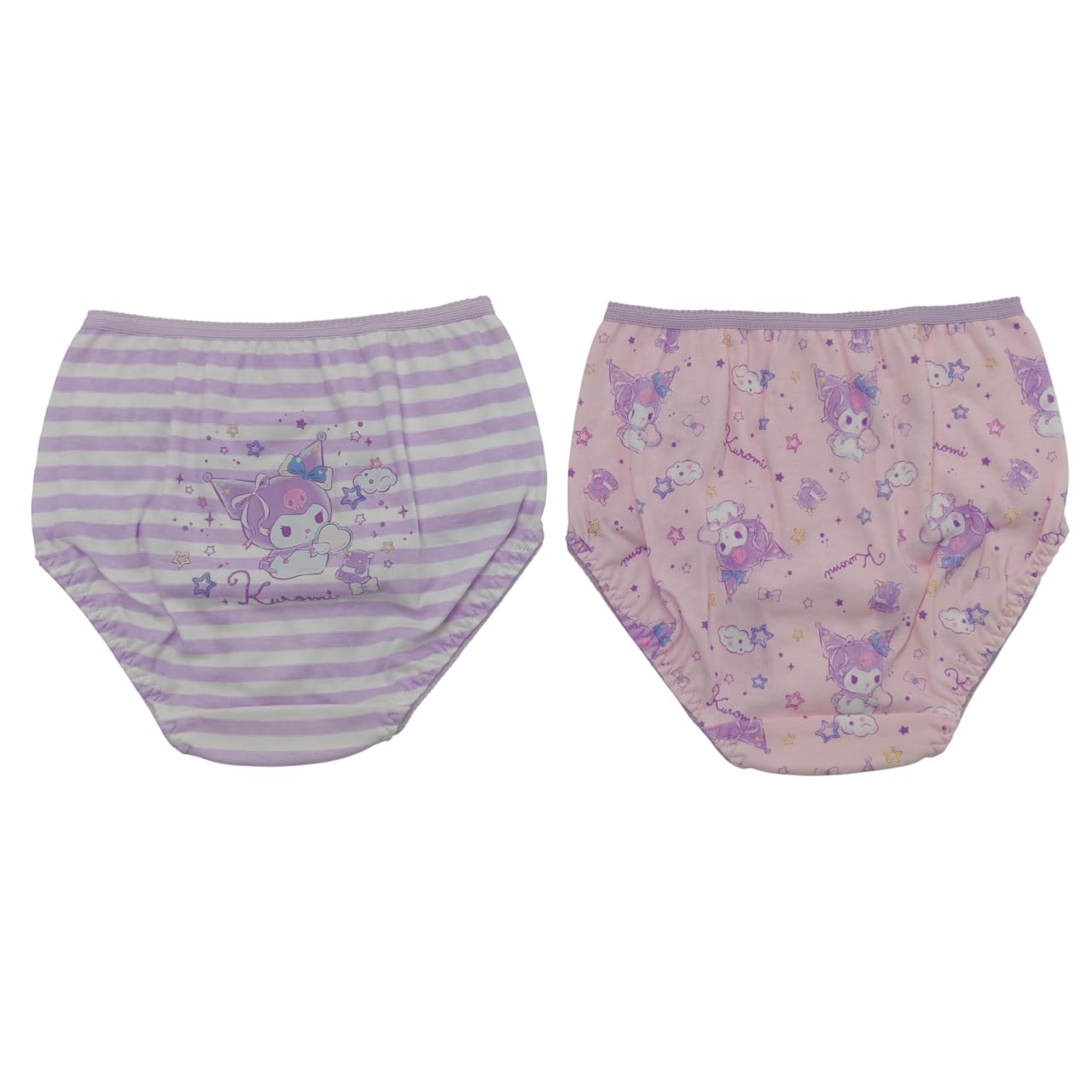 Sanrio Characters Panties Cotton Girls  (2-Pack) Kuromi, Pompompurin, Cinnamoroll, 100%