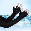 Sun Protection Summer Long Arm Covers Thin Anti-UV Arm Sleeves Half Finger Ice Sleeves  Driving