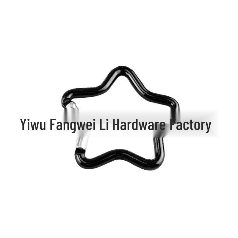 Colorful Aluminum Pentagon Carabiner Hook for Bags, Jewelry & Clothing Accessories with Star Quick-Release Buckle