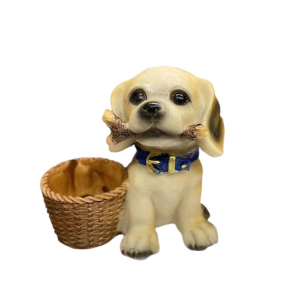 

Креативная форма для питомца собаки, украшение, смола, корзина, горшок, настольные фигурки, миниатюра шнауцера, сад жёлтый