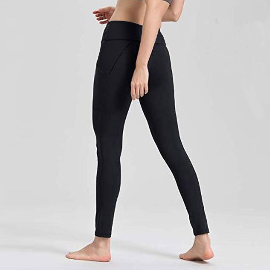 Grenadine Patchwork Pantaloni Yoga Sport Fitness Cu Talie Înaltă Cu Buzunare