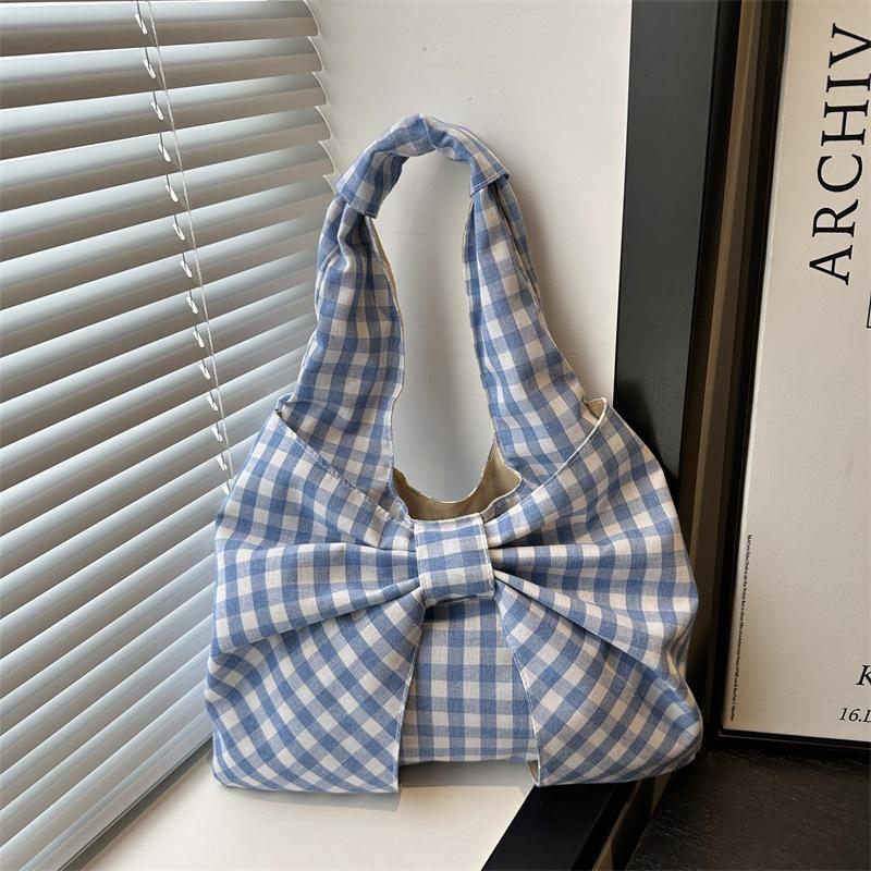 Große Schleifen-Schultertasche Sommer neu einfach und schön Unterarmtasche trendige Tragetasche