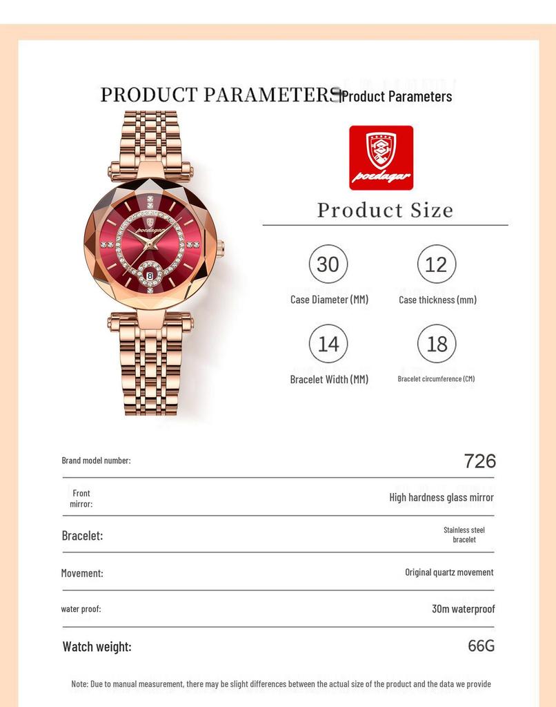 Women's Ultra-Thin Waterproof Fashion Quartz Watch