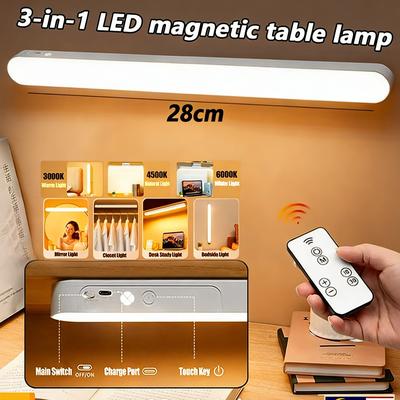 LED Magnetic Eye Protection Remote Reading Switch Desk Lamp Three-speed Stepless Dimming USB Rechargeable Student Learning Lamp
