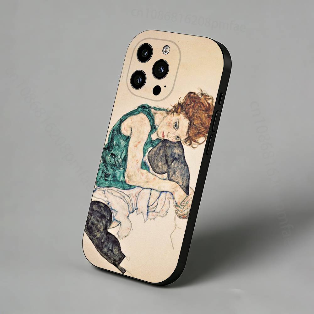 

Egon Schiele iPhone Case For 16,15,14,13,12,11 Pro,Max,Plus,X,XS,XR,SE,Mini Back Protector Cover iPhone17air