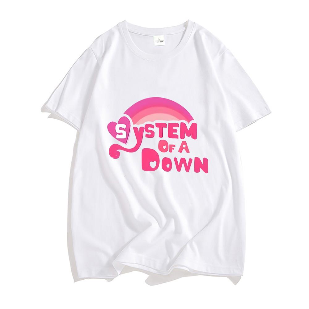 System OfA Down T-shirts 100% Cotton Clothing Vintage/Retro Print Tshitrt Streetwear for Men Short Sleeve Graphic T Shirts