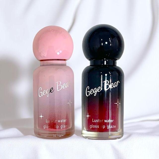 Gege Bear - Luster Water Gloss Liquid Lipstick - 6 Colors #02 Peach Heart - 4g