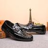 European New Men's Doudou Shoes Patent Leather Bright Leather Casual Lazy Shoes Fashionable Men's Single Shoes Soft