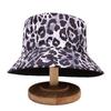 Leopard Print Bucket Hat Female Double-Sided Can Wear Sunshade Basin Hat