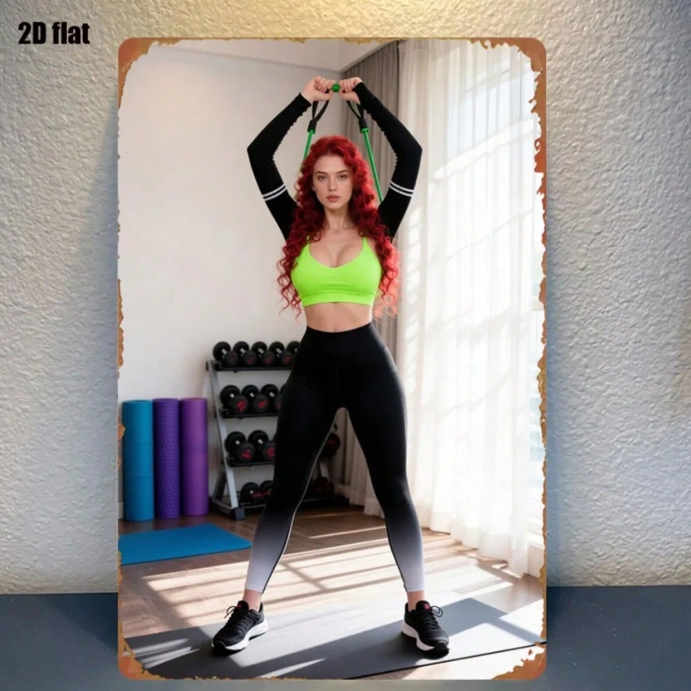 Metal Poster Wall Decor Gym Garage Man Cave Equipment