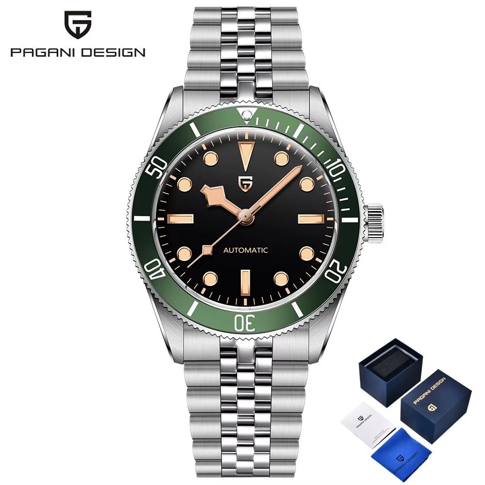 PAGANI DESIGN BB58 Retro Mens Watches Luxury Automatic Watch For Man Mechanical Wristwatch AR Sapphire Waterproof Men Gift