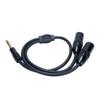 6.35mm Male Plug To Double XLR Cable Stereo Unbalanced Audible Converter Y Splitter Cord for Microphones DV Cameras