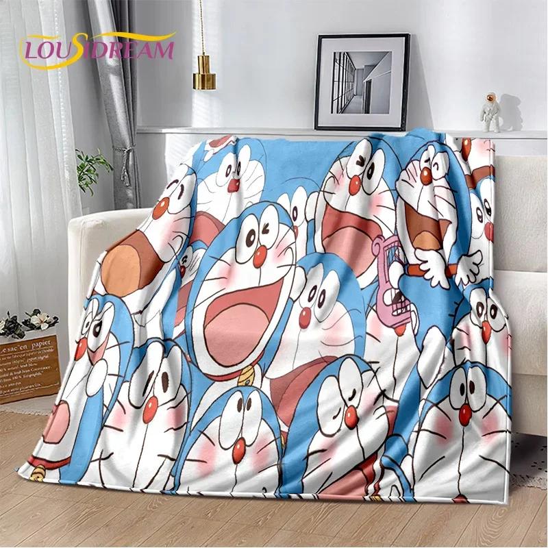3D Cartoon Dream D-Doraemon Anime Soft Flannel Blanket for Bed Bedroom Sofa Picnic,Throw Blanket for Cover Outdoors Leisure Gift